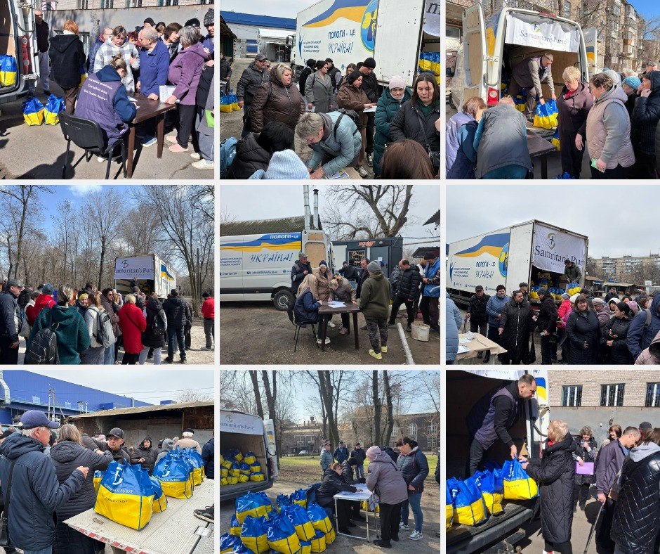 Distribution of food kits for IDPs in Zaporizhia and Dnipro